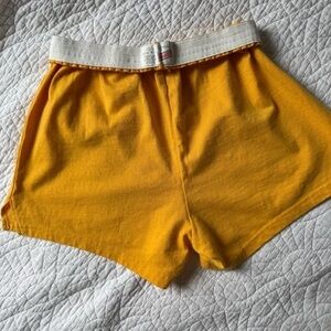 Yellow High-Waisted Shorts